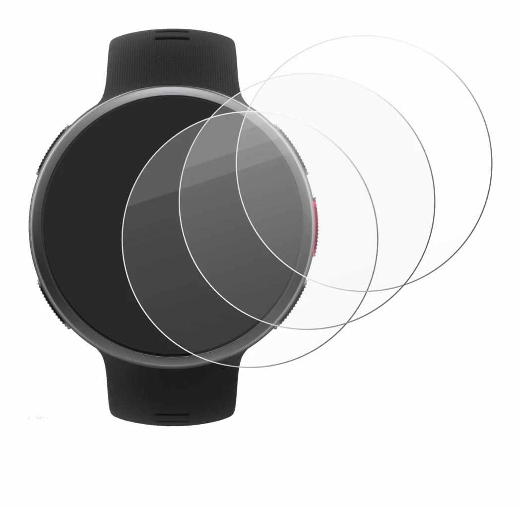 Image de l'appareil Polar Vantage V2 avec une grande variété de protections d'écran.