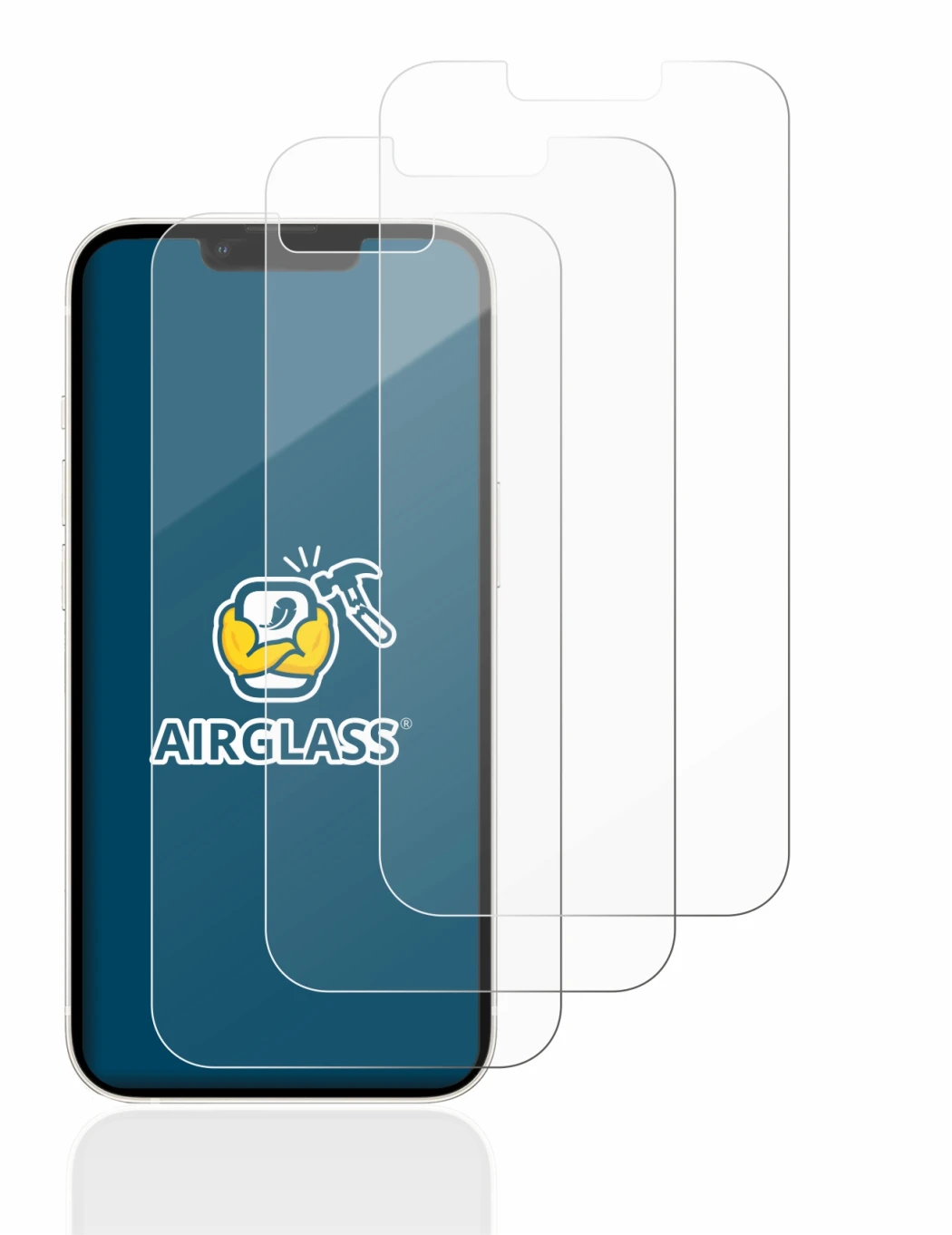 Image de l'appareil Apple iPhone 13 avec une grande variété de protections d'écran.