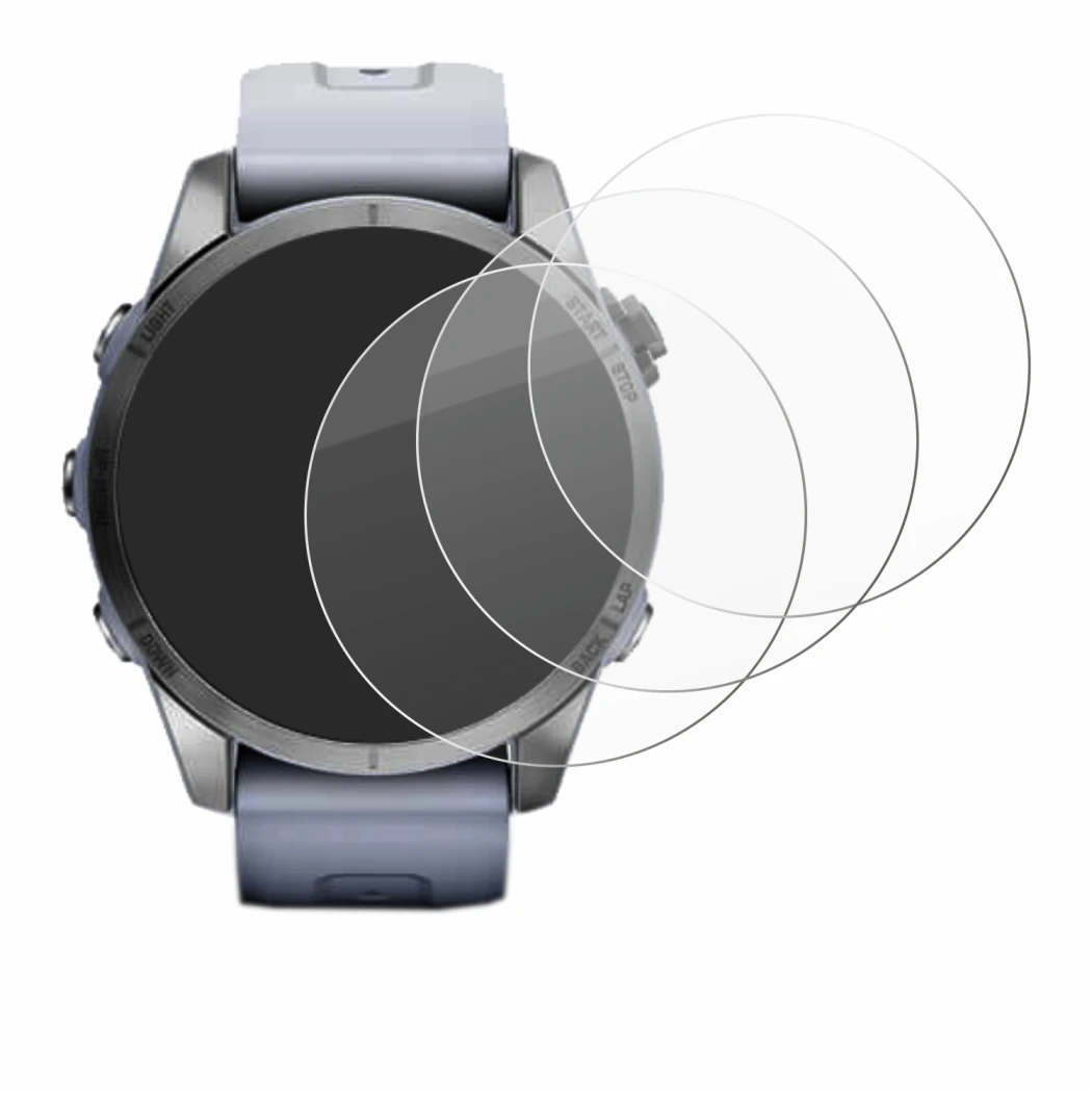 Image de l'appareil Garmin Fenix 7S (42 mm) avec une grande variété de protections d'écran.