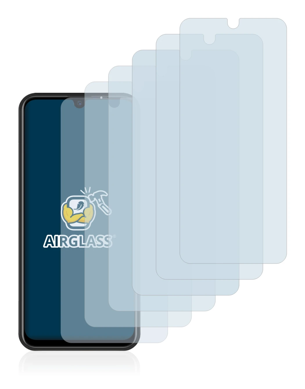 Image de l'appareil Teracube 2e avec une grande variété de protections d'écran.