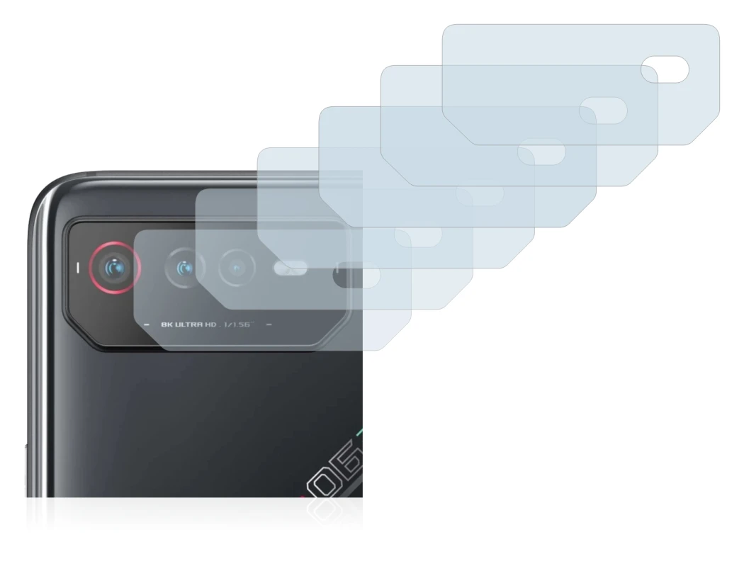 Image de l'appareil ASUS ROG Phone 6 (Caméra UNIQUEMENT) avec une grande variété de protections d'écran.
