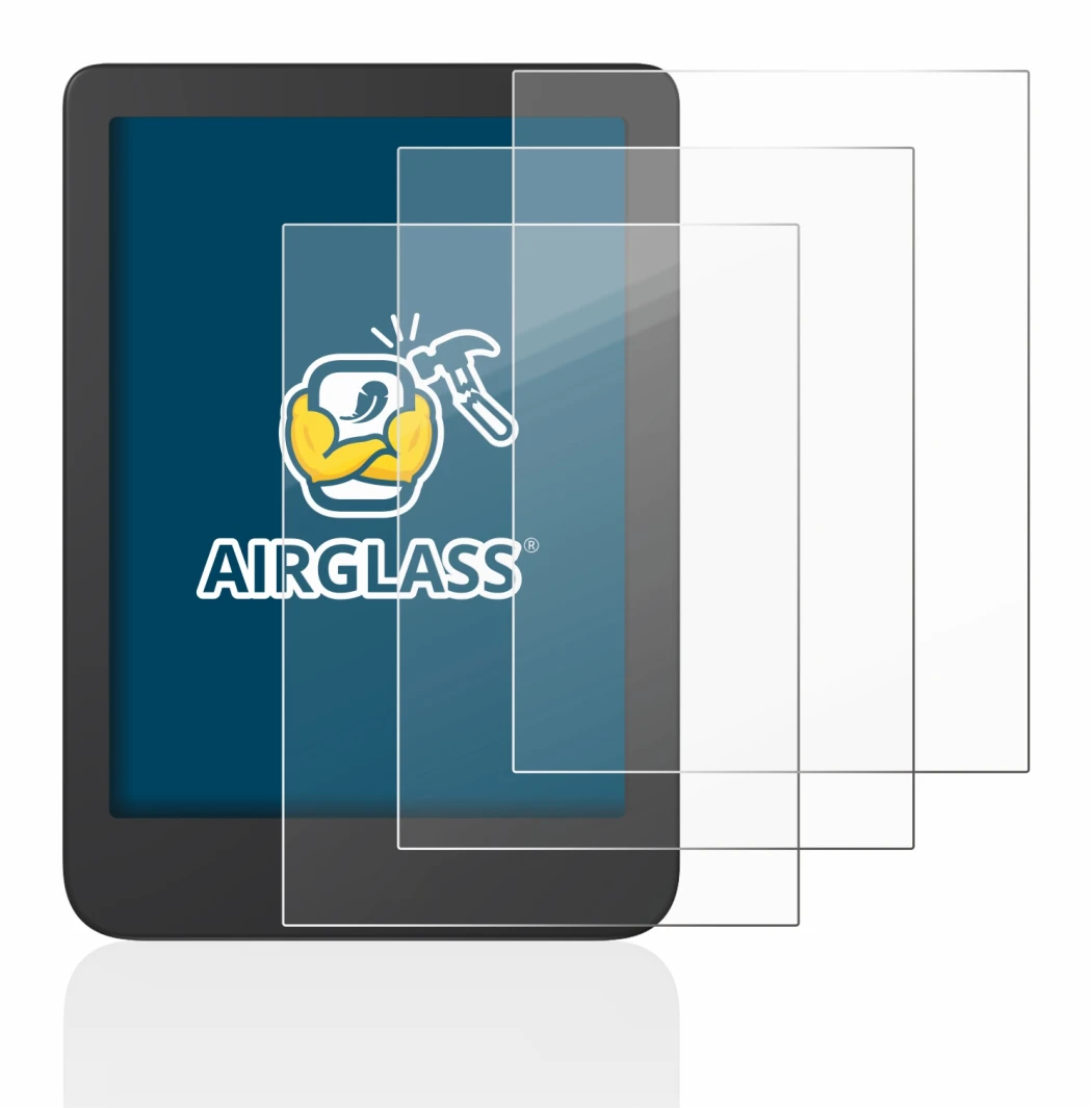 Image de l'appareil Tolino Shine 4 avec une grande variété de protections d'écran.