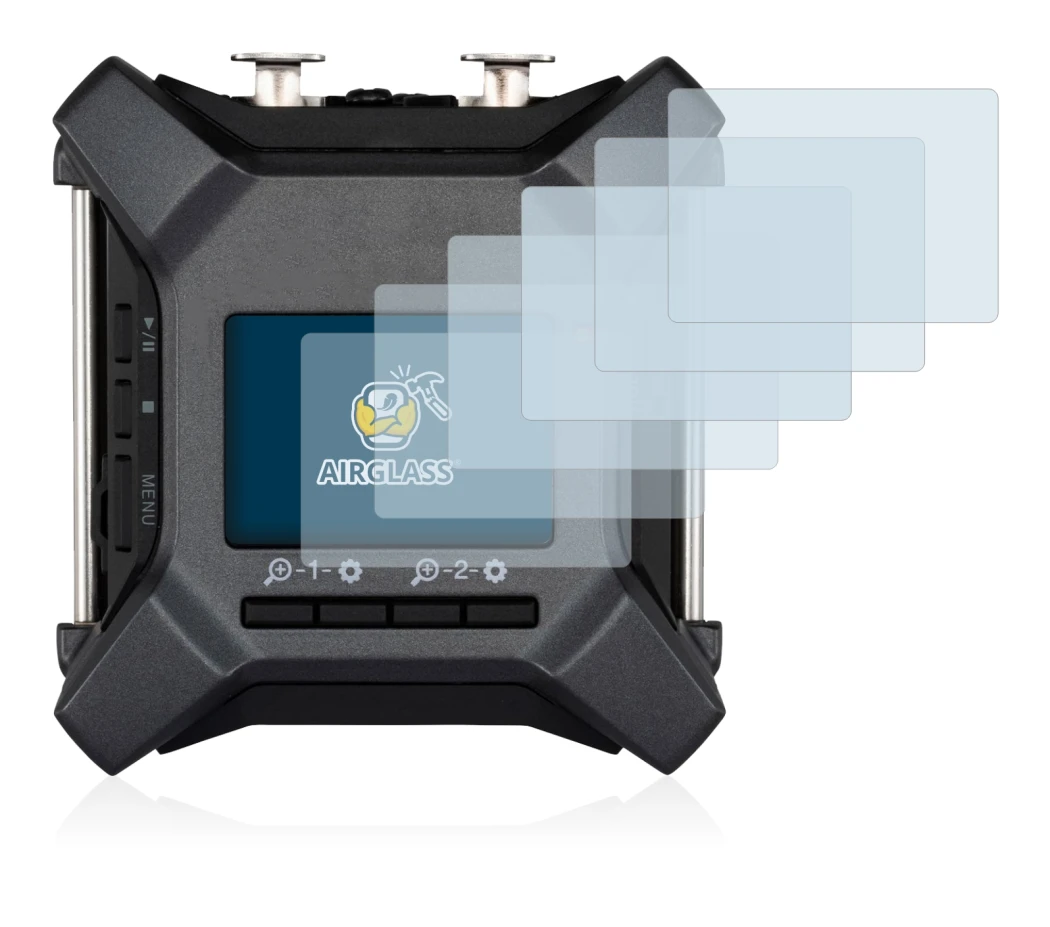 Image de l'appareil Zoom F3 field recorder avec une grande variété de protections d'écran.