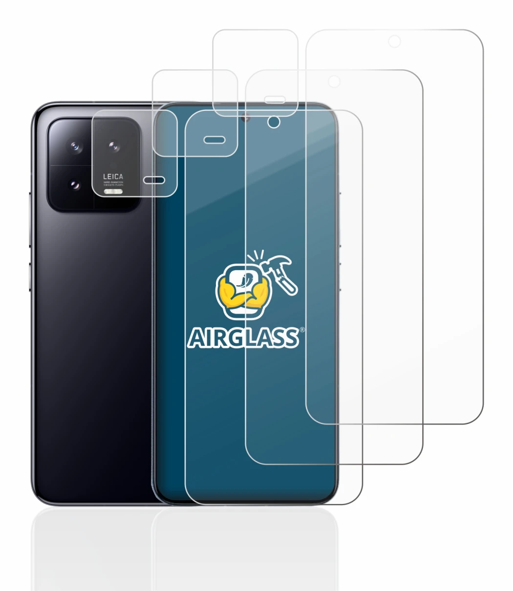 Image de l'appareil Xiaomi 13 (Avant+Caméra) avec une grande variété de protections d'écran.