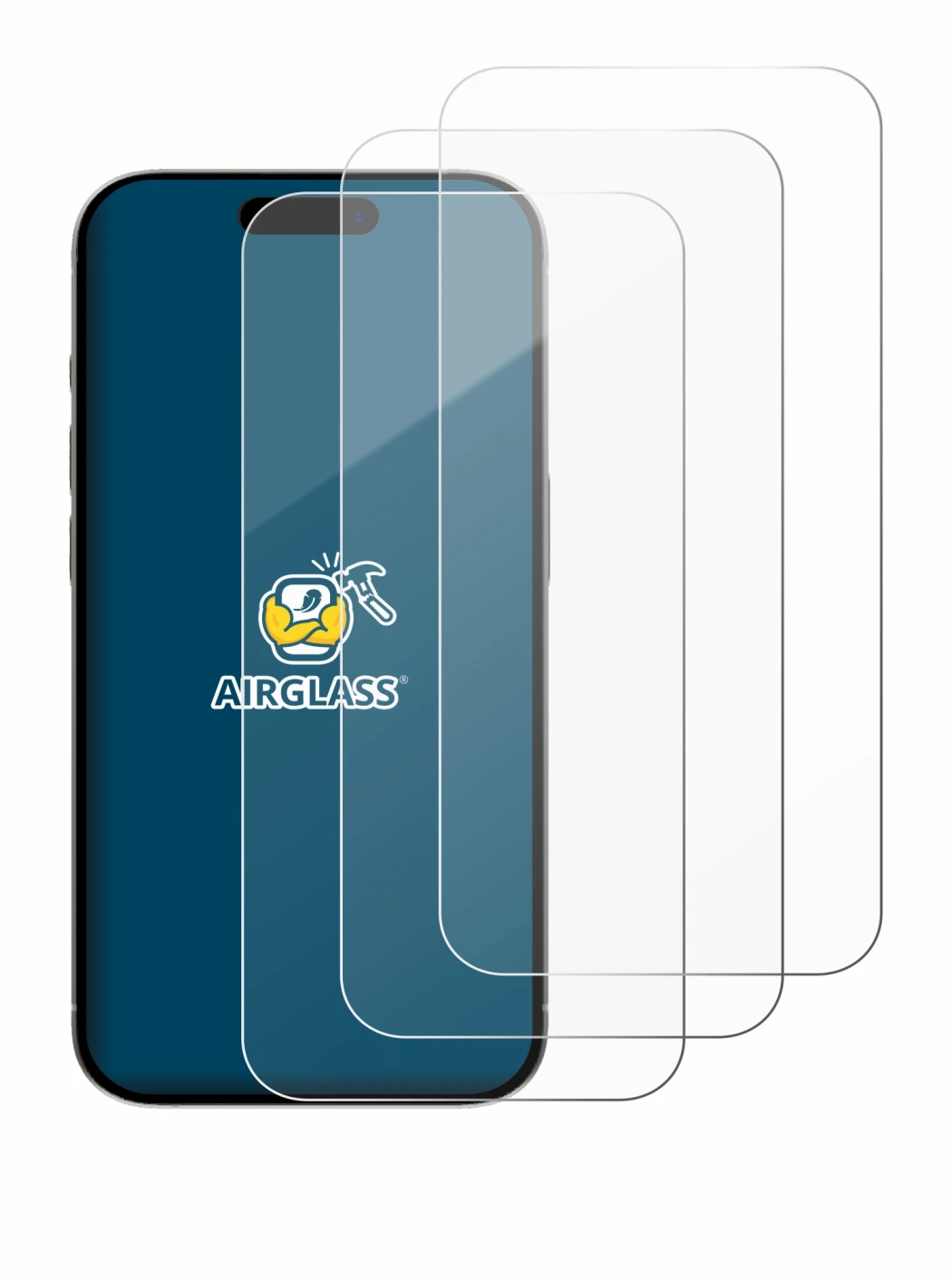 Image de l'appareil Apple iPhone 15 avec une grande variété de protections d'écran.