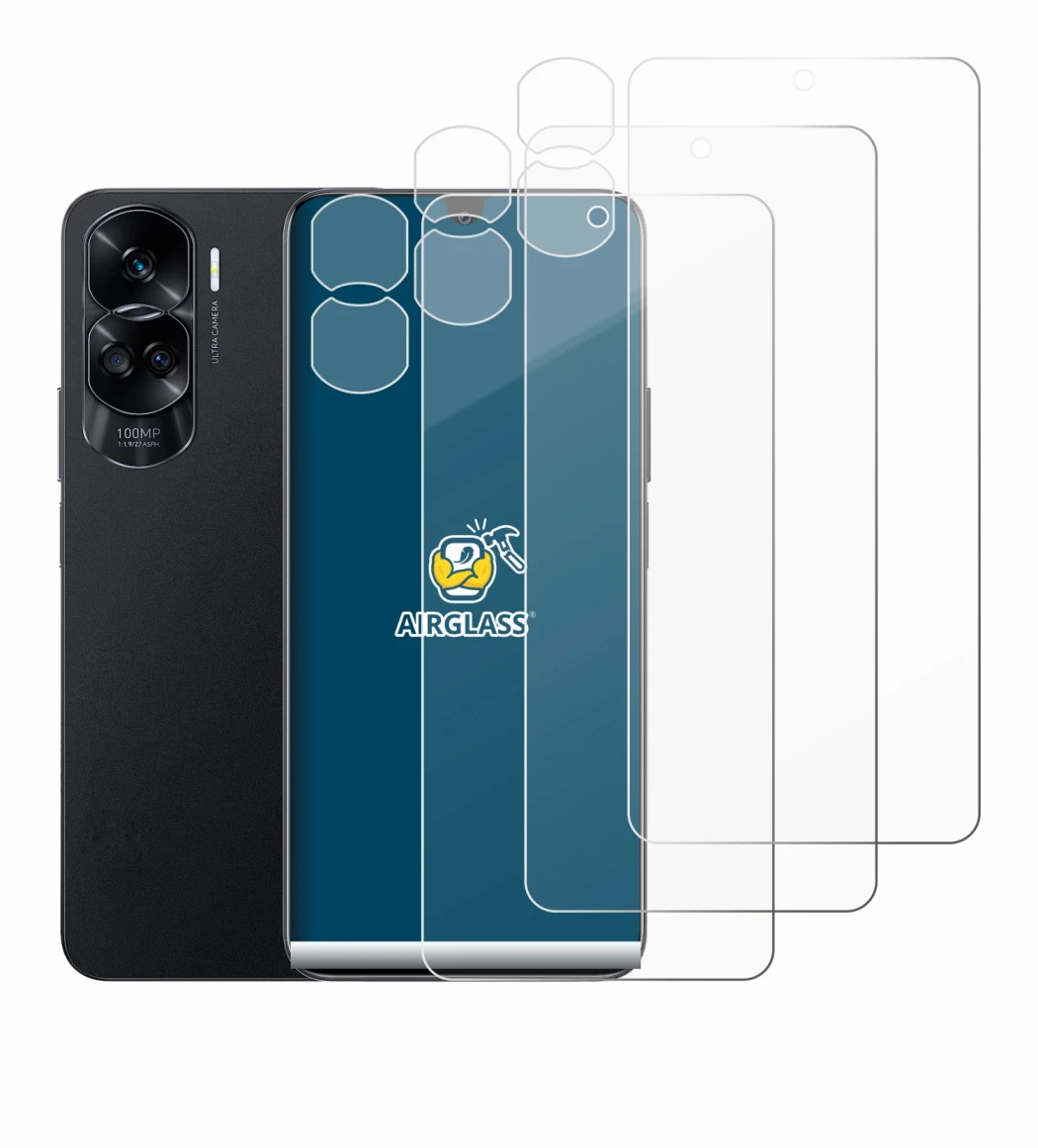 Image de l'appareil Honor 90 Lite (Avant+Caméra) avec une grande variété de protections d'écran.