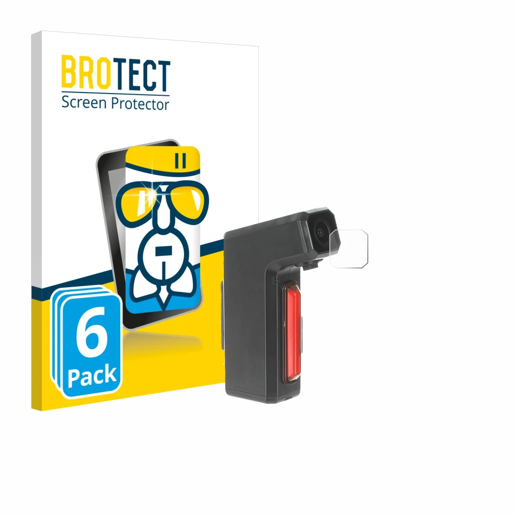 Face avant d’un emballage produit avec le logo de la marque BROTECT. À côté, l’appareil Tooo Cycling DVR80 est représenté avec