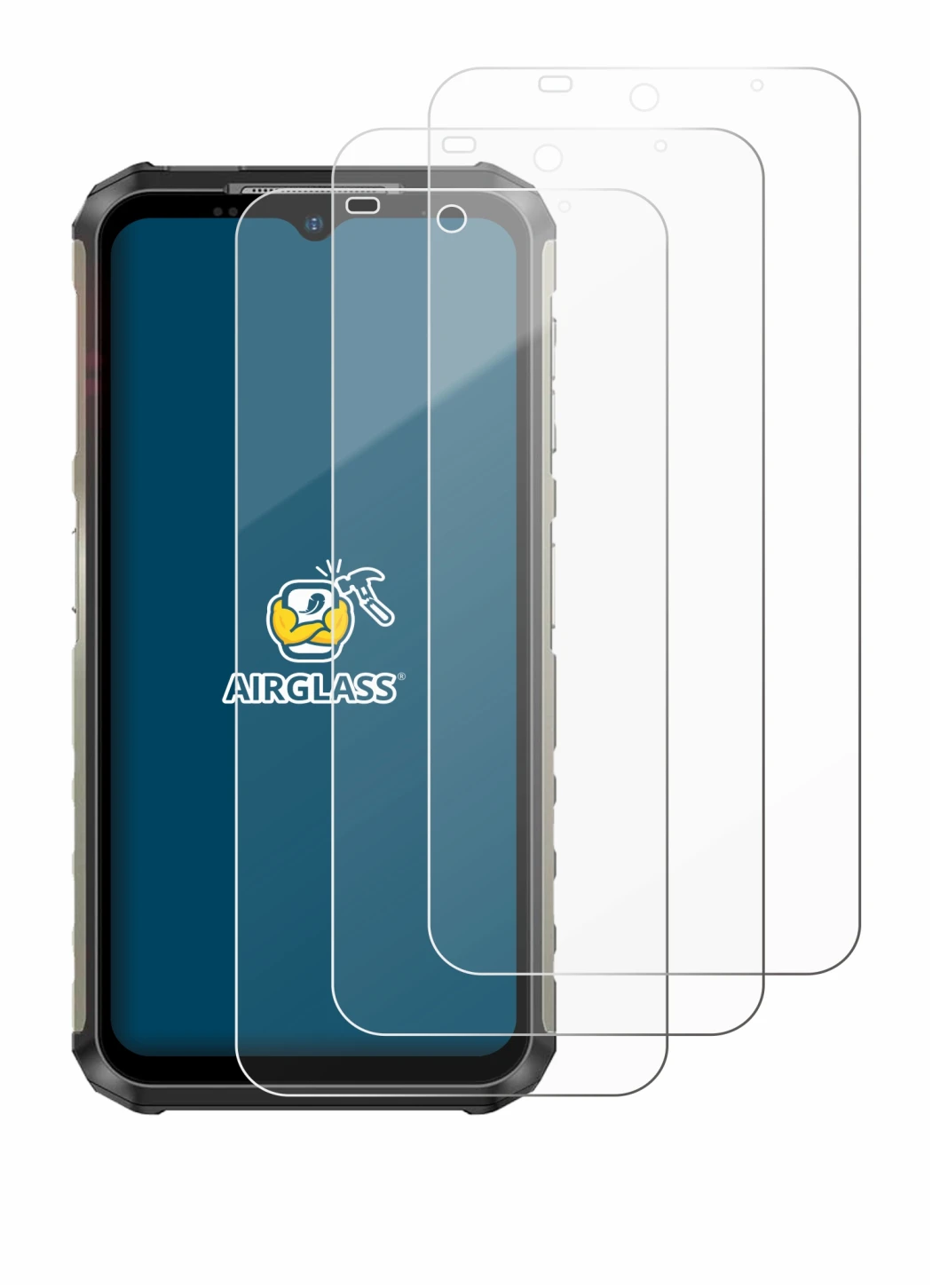 Image de l'appareil Ulefone Armor 22 avec une grande variété de protections d'écran.