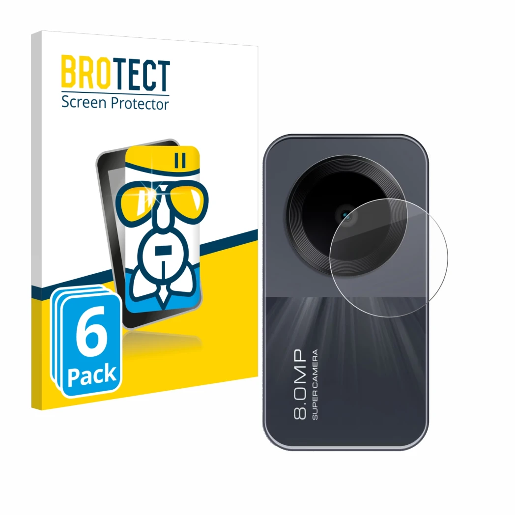 Face avant d’un emballage produit avec le logo de la marque BROTECT. À côté, l’appareil Xiaomi Redmi Pad SE (Caméra UNIQUEMENT