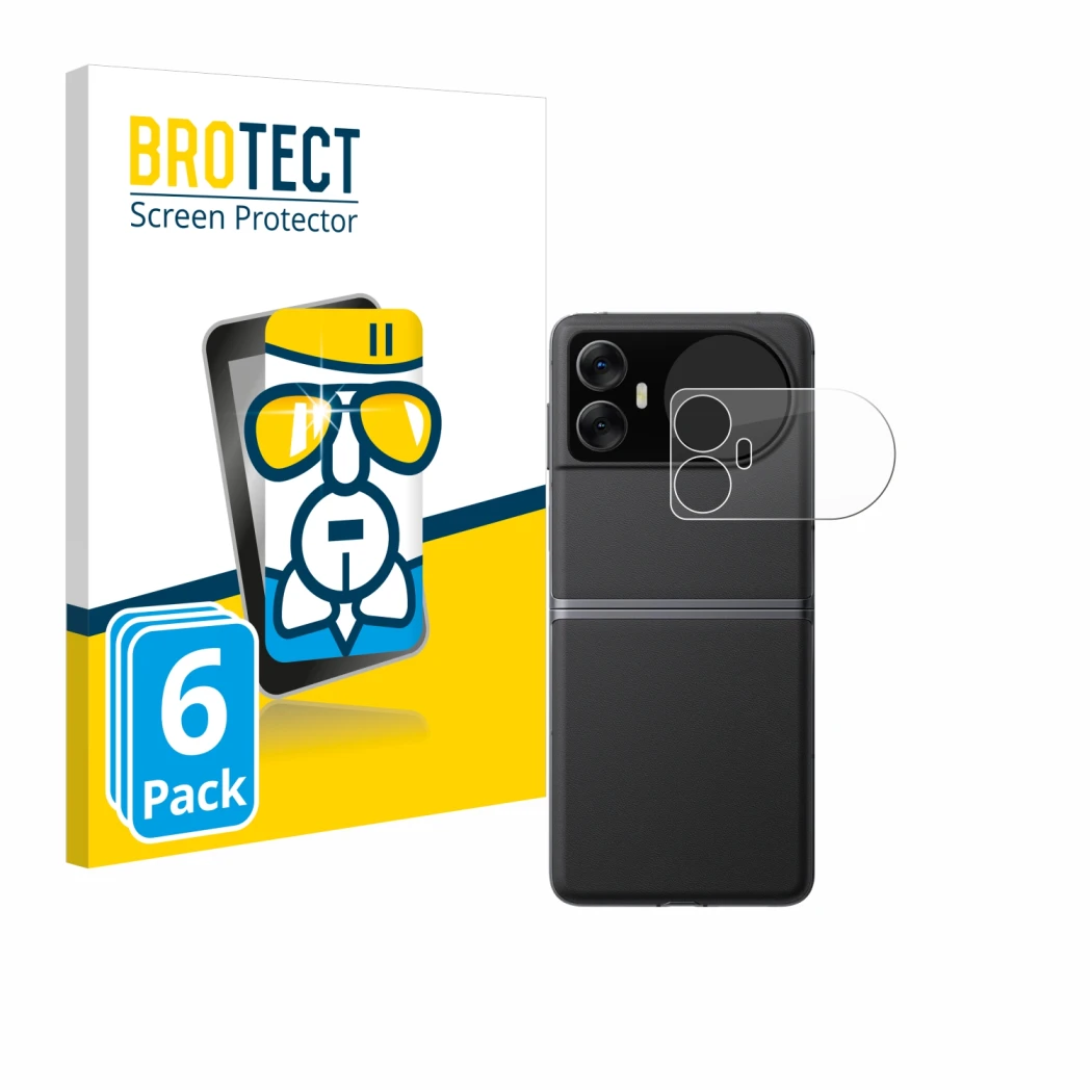 Face avant d’un emballage produit avec le logo de la marque BROTECT. À côté, l’appareil Blackview Hero 10 (Affichage externe) 