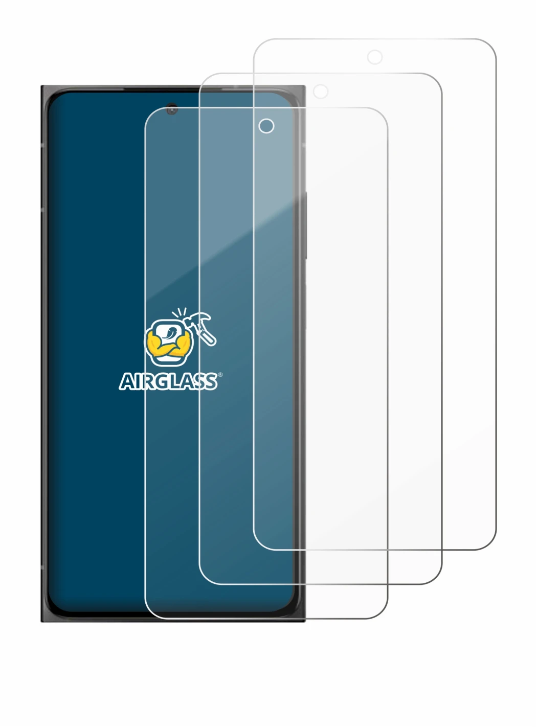 Image de l'appareil HMD Skyline avec une grande variété de protections d'écran.