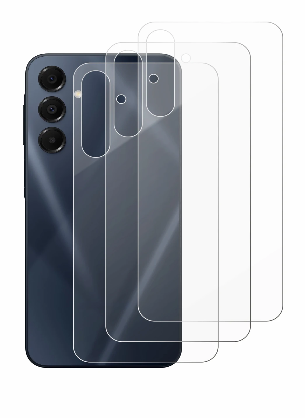 Image de l'appareil Samsung Galaxy A16 5G (Arrière) avec une grande variété de protections d'écran.