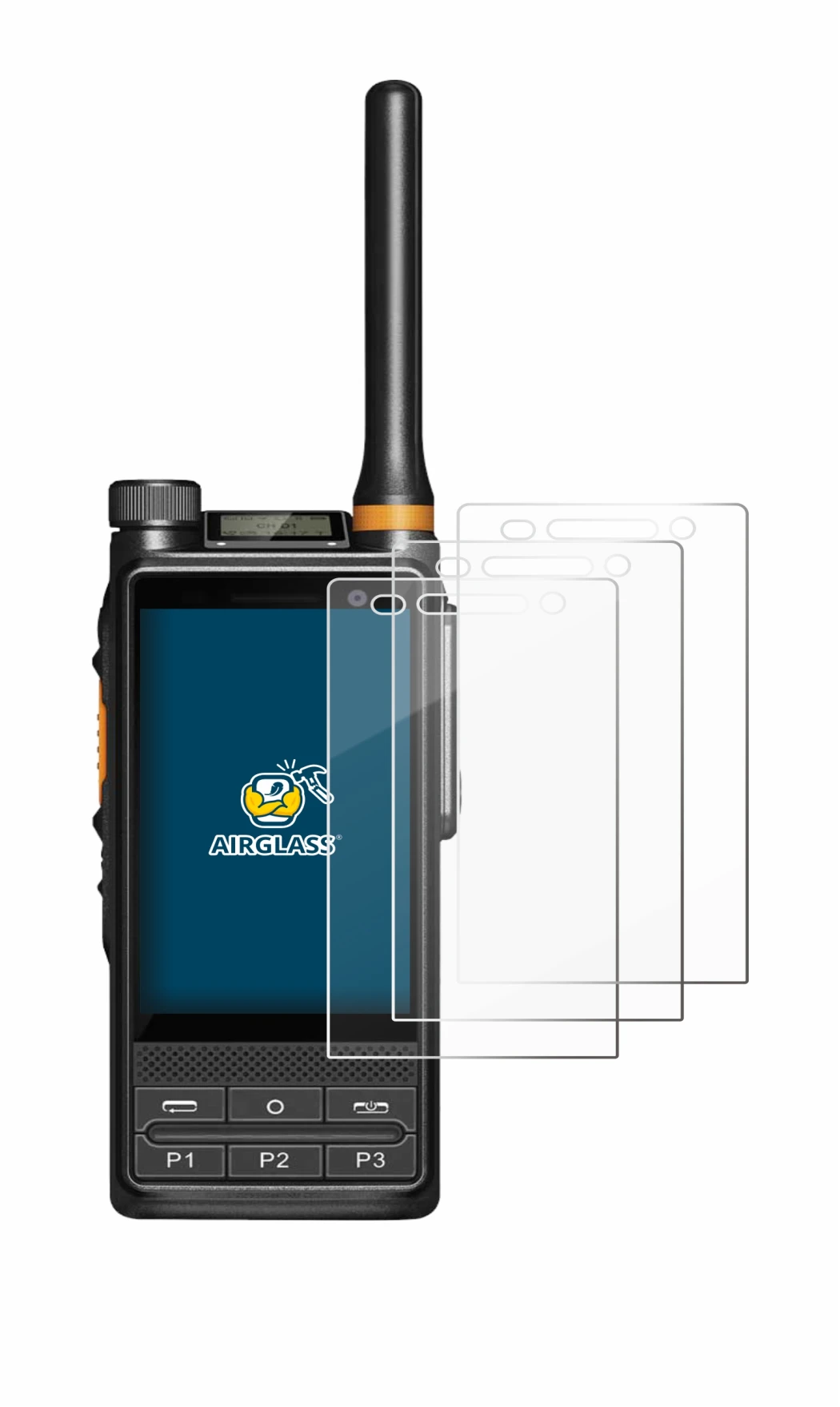 Image de l'appareil Hytera PDC680 avec une grande variété de protections d'écran.