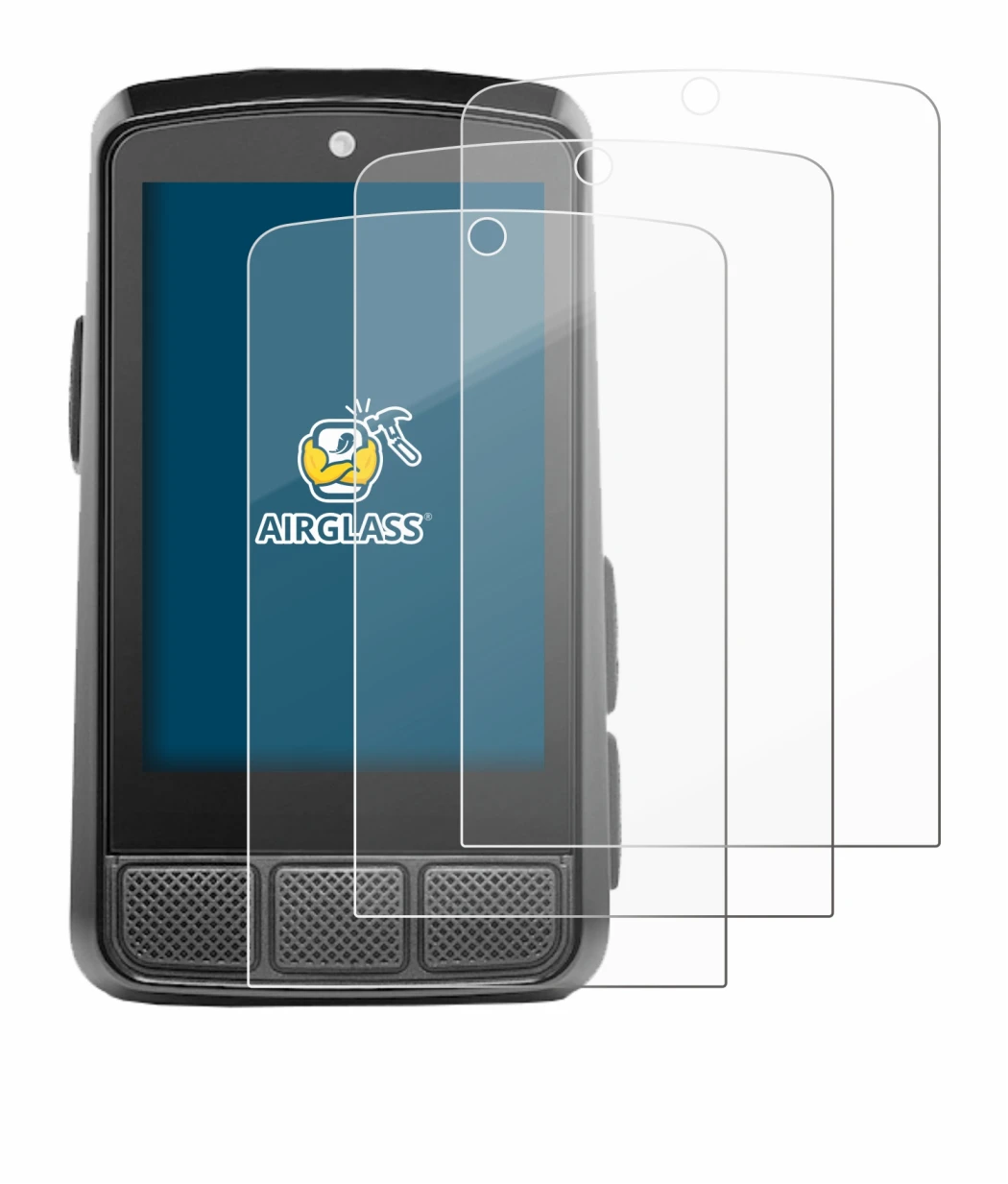 Image de l'appareil Wahoo Elemnt Bolt 3 avec une grande variété de protections d'écran.