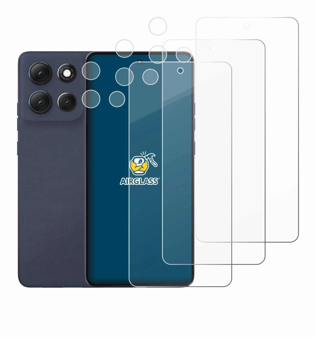Image de l'appareil Motorola Moto G86 (Avant+Caméra) avec une grande variété de protections d'écran.