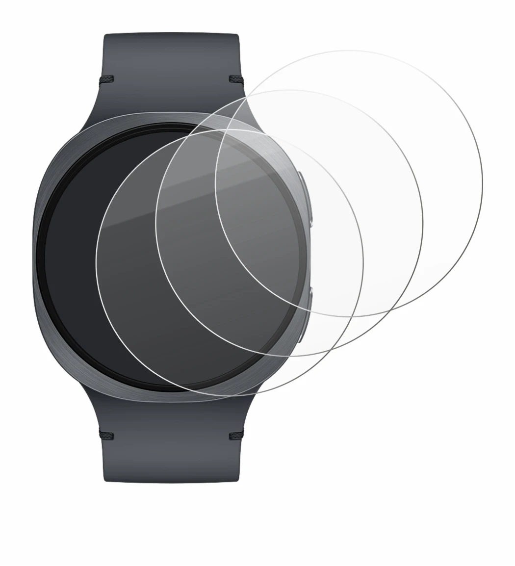 Image de l'appareil Samsung Galaxy Watch 8 (44 mm) avec une grande variété de protections d'écran.