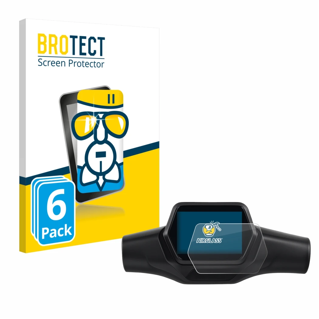 Face avant d’un emballage produit avec le logo de la marque BROTECT. À côté, l’appareil Segway Ninebot ZT3 Pro D est représent