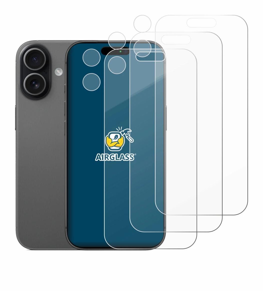 Image de l'appareil Apple iPhone 17 (Avant+Caméra) avec une grande variété de protections d'écran.