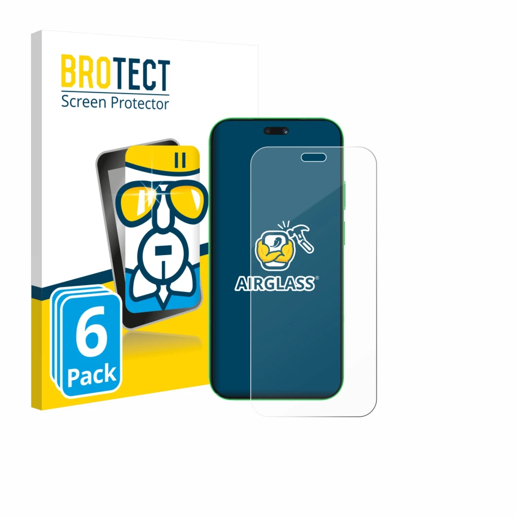 Face avant d’un emballage produit avec le logo de la marque BROTECT. À côté, l’appareil Huawei Nova 15 Ultra est représenté av