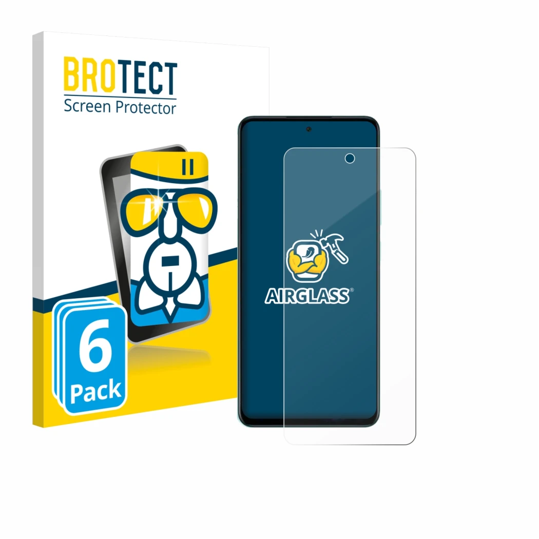 Face avant d’un emballage produit avec le logo de la marque BROTECT. À côté, l’appareil Oppo A5 4G est représenté avec la prot