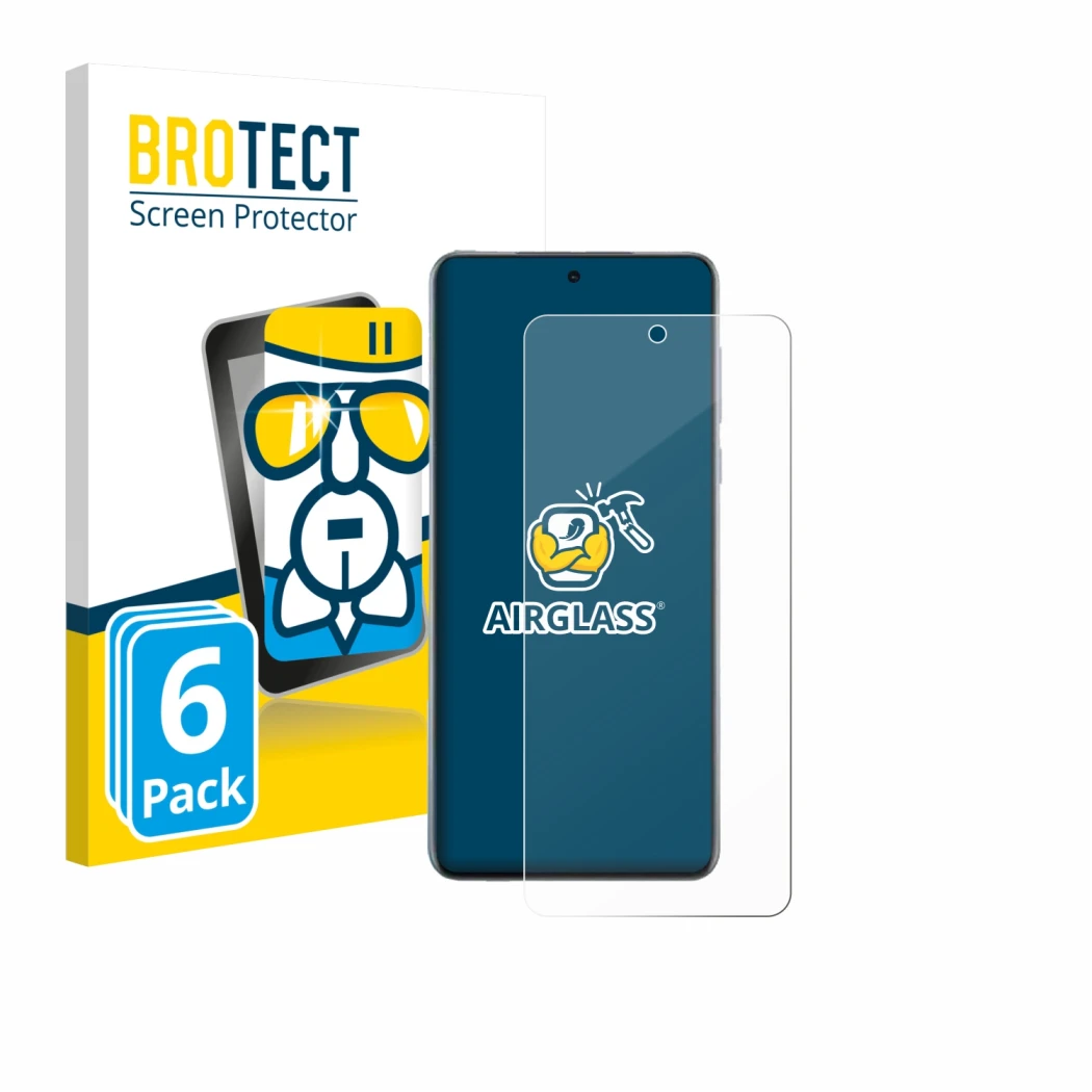 Face avant d’un emballage produit avec le logo de la marque BROTECT. À côté, l’appareil Oppo Find X8s+ est représenté avec la 