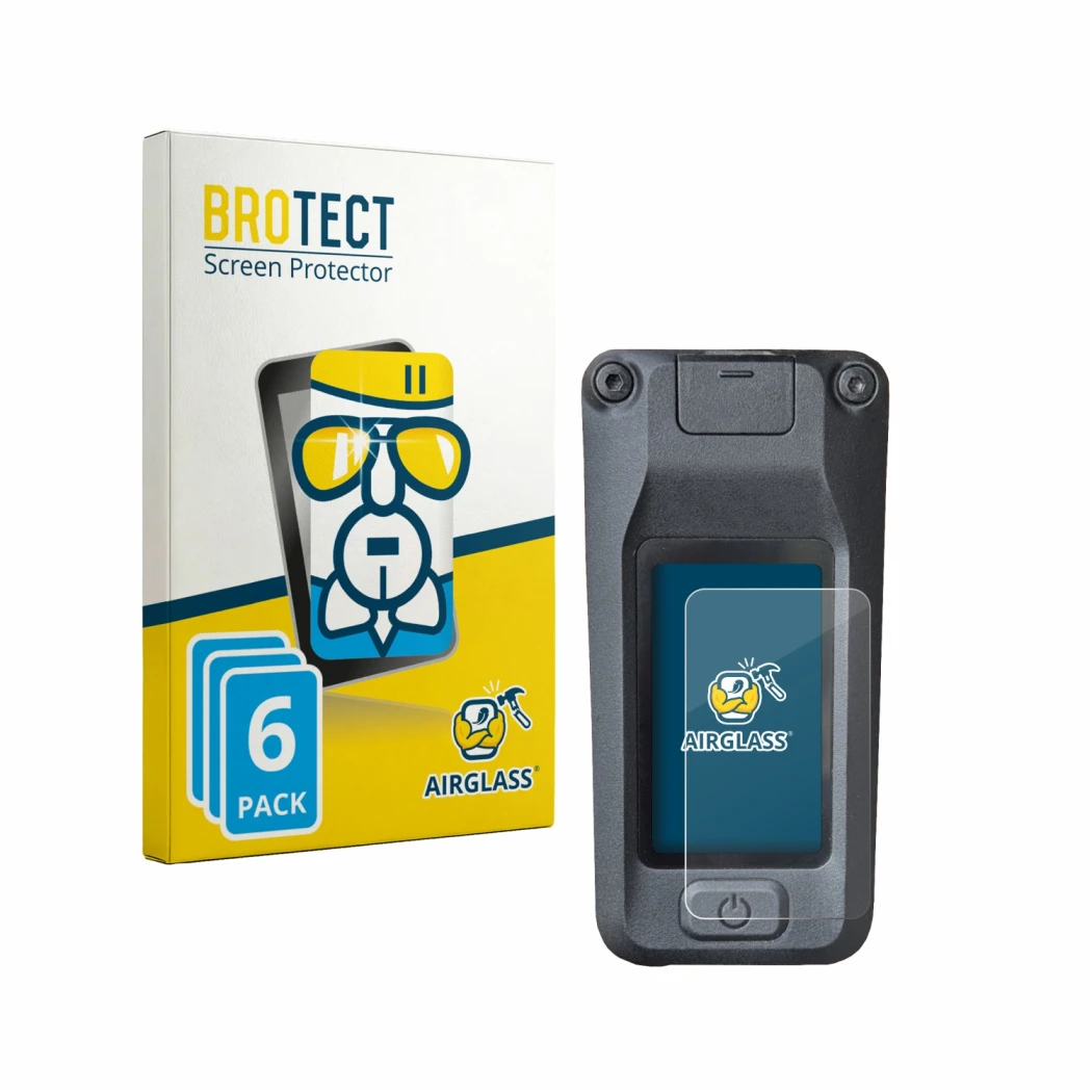 Face avant d’un emballage produit avec le logo de la marque BROTECT. À côté, l’appareil Amflow DJI Avinox est représenté avec 