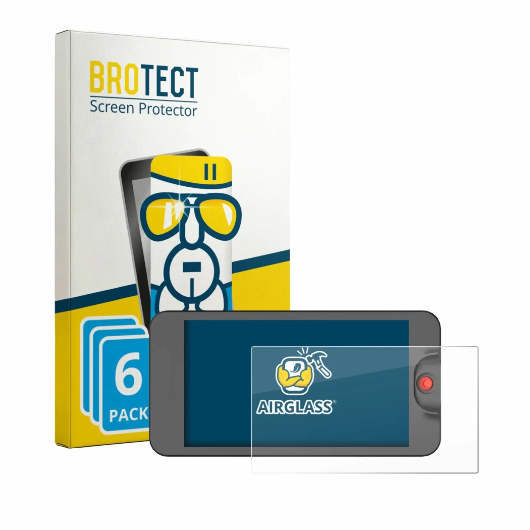 Face avant d’un emballage produit avec le logo de la marque BROTECT. À côté, l’appareil Osee T5 Plus est représenté avec la pr