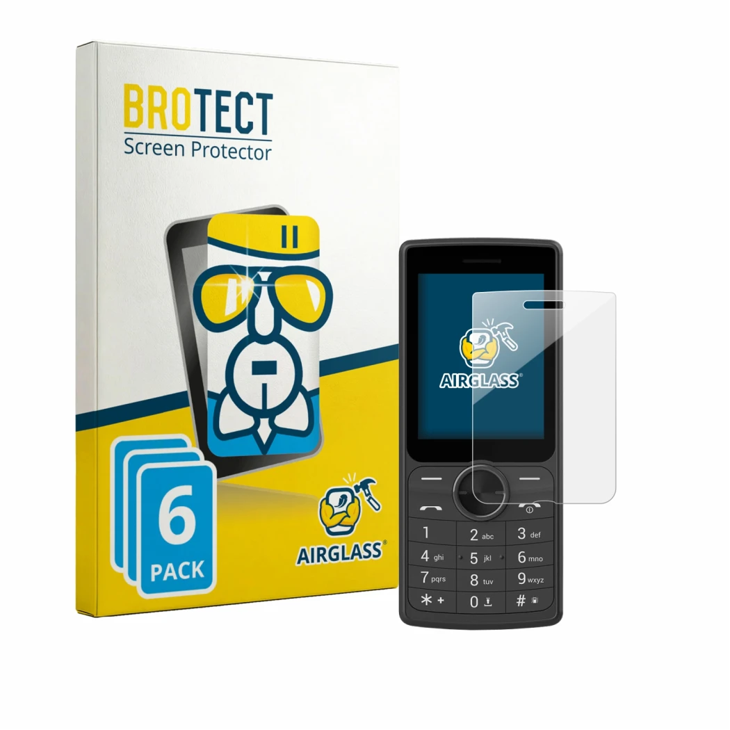 Face avant d’un emballage produit avec le logo de la marque BROTECT. À côté, l’appareil SPC Wild Cool est représenté avec la p