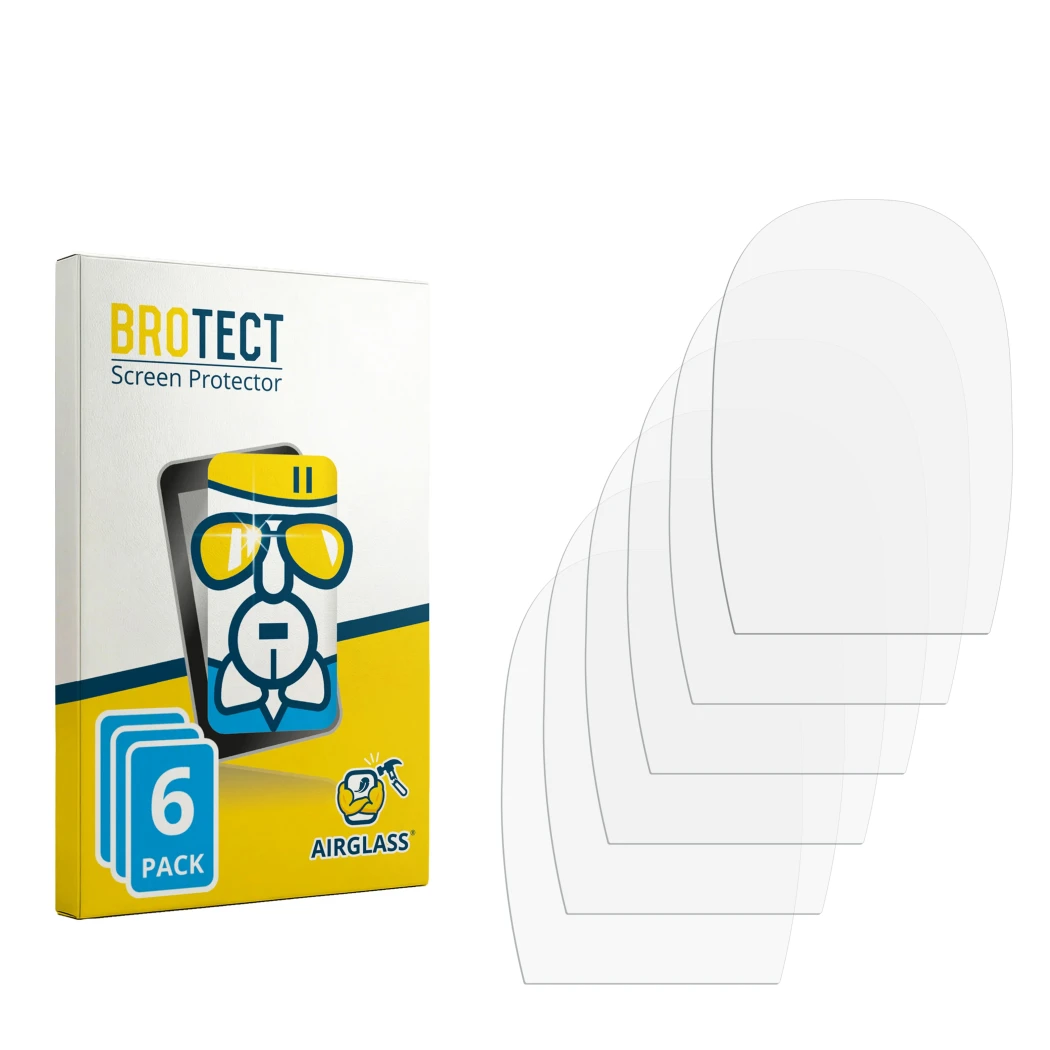 Face avant d’un emballage produit avec le logo de la marque BROTECT. À côté se trouve la protection d’écran correspondante.