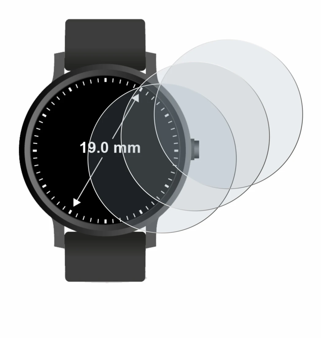 Image de l'appareil Montres (Circulaire, ø: 19 mm) avec une grande variété de protections d'écran.
