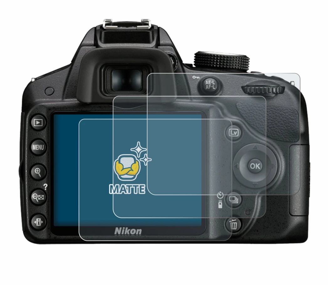 Image de l'appareil Nikon D3200 avec une grande variété de protections d'écran.