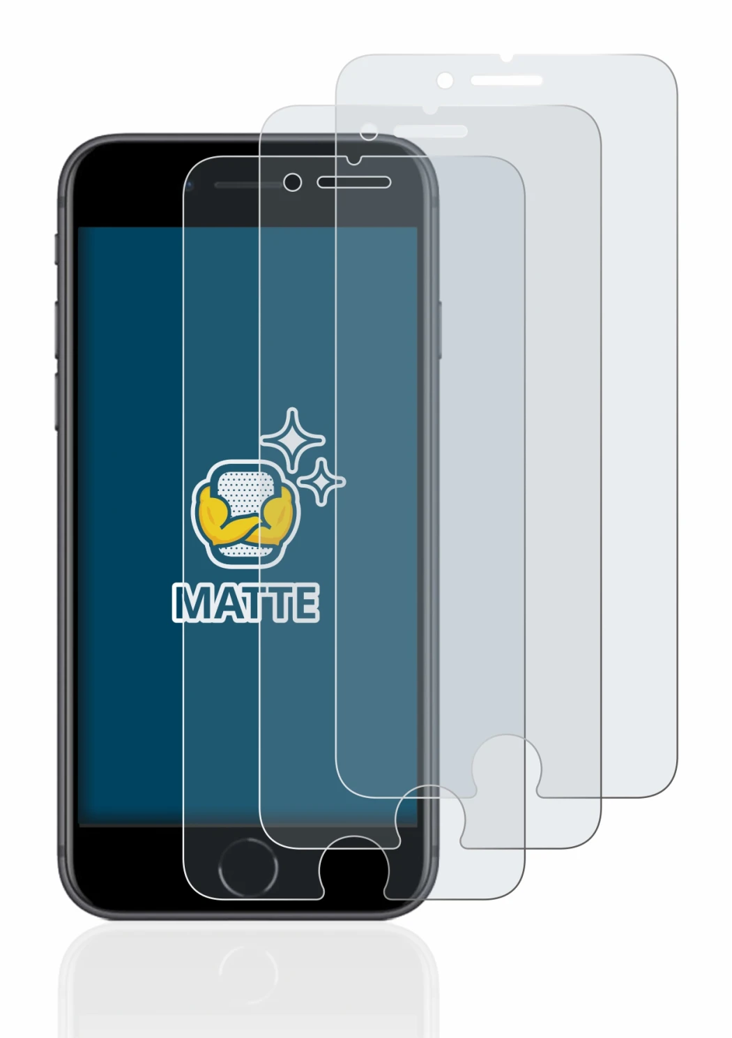 Image de l'appareil Apple iPhone 8 avec une grande variété de protections d'écran.