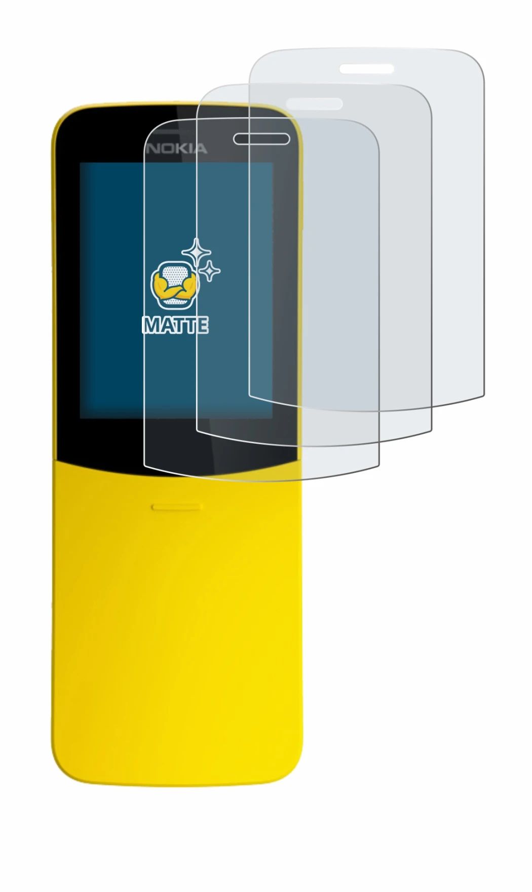 Image de l'appareil Nokia 8110 avec une grande variété de protections d'écran.