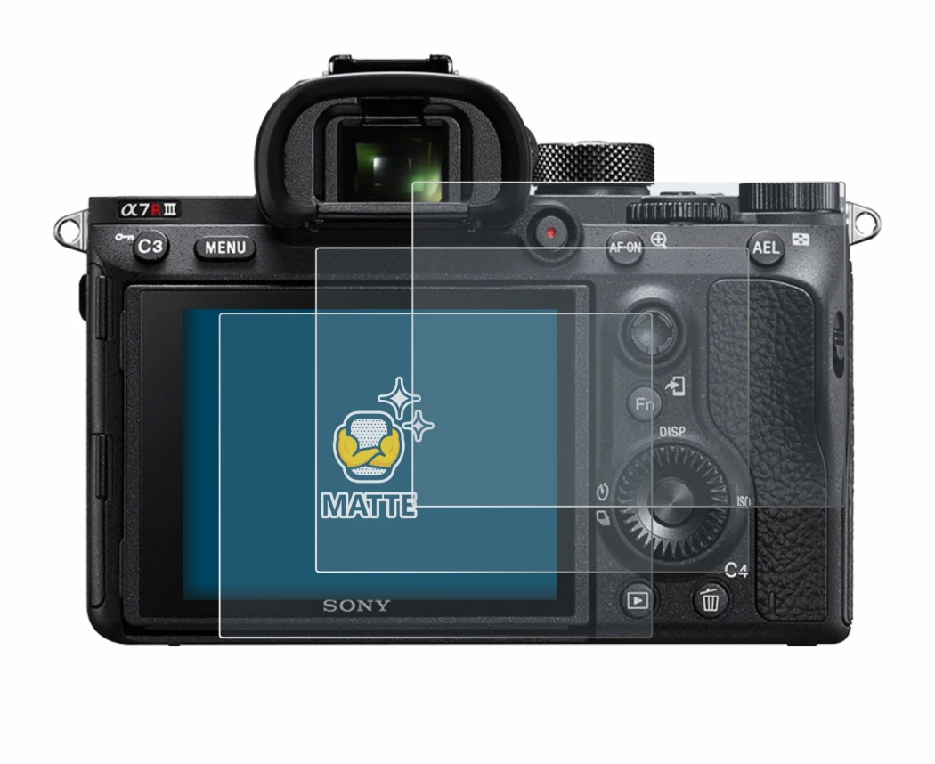 Image de l'appareil Sony Alpha 7R III avec une grande variété de protections d'écran.