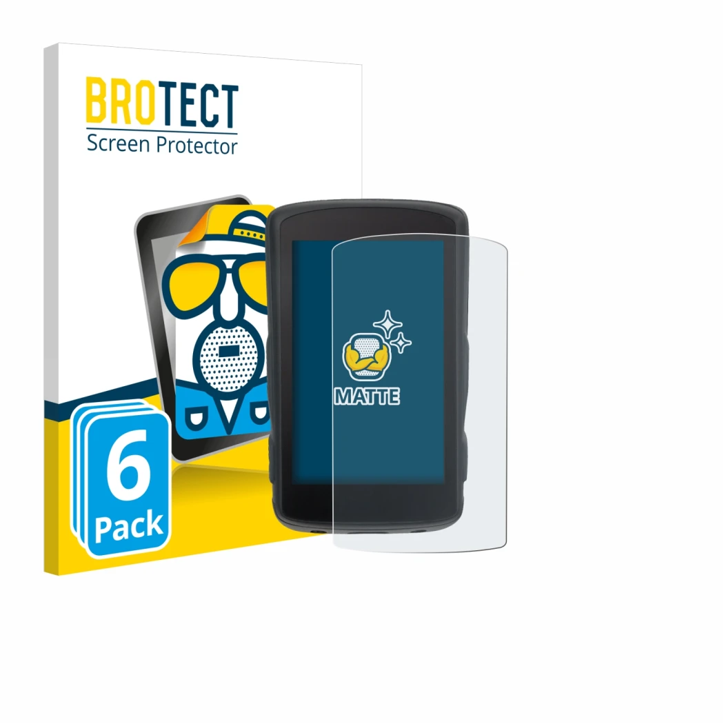 Face avant d’un emballage produit avec le logo de la marque BROTECT. À côté, l’appareil Hammerhead Karoo 2 est représenté avec