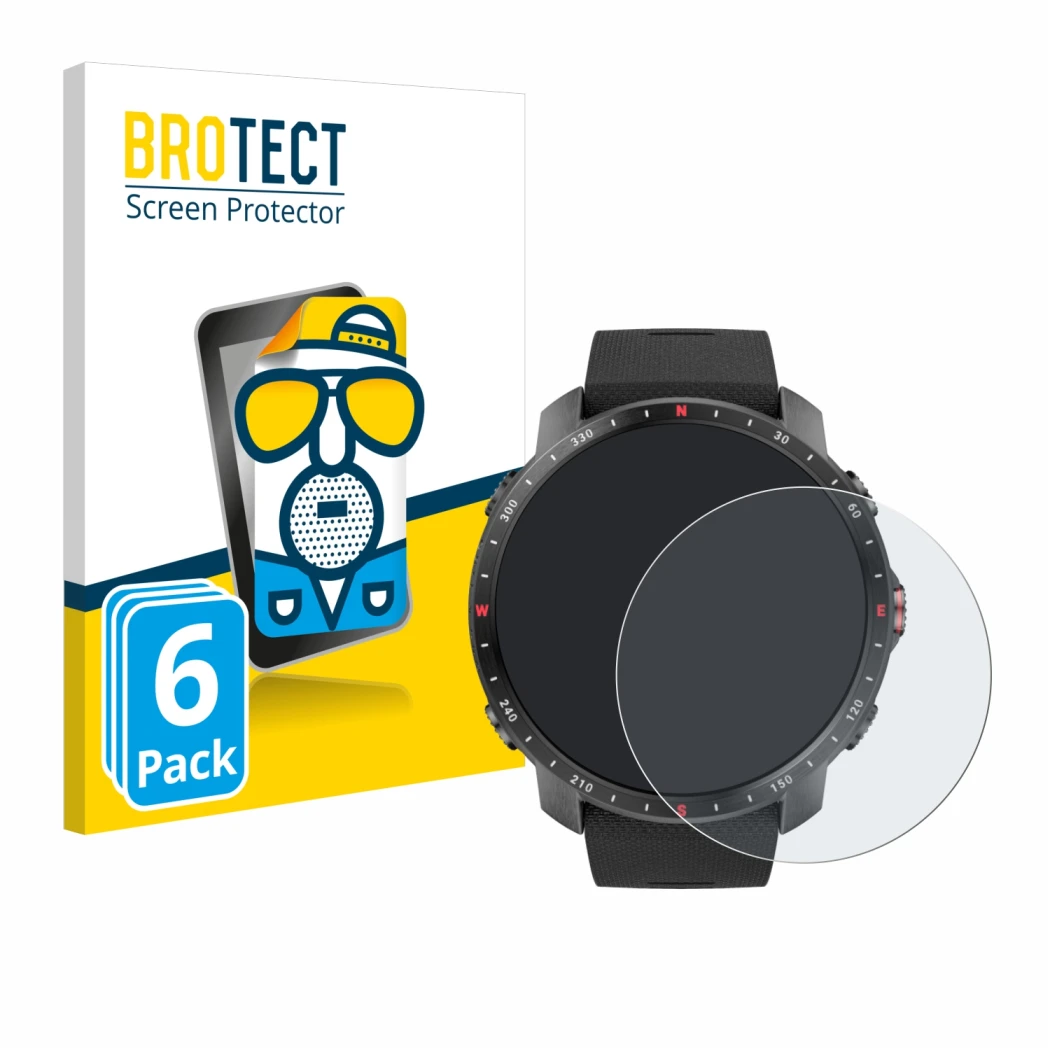 Face avant d’un emballage produit avec le logo de la marque BROTECT. À côté, l’appareil Polar Grit X Pro est représenté avec l