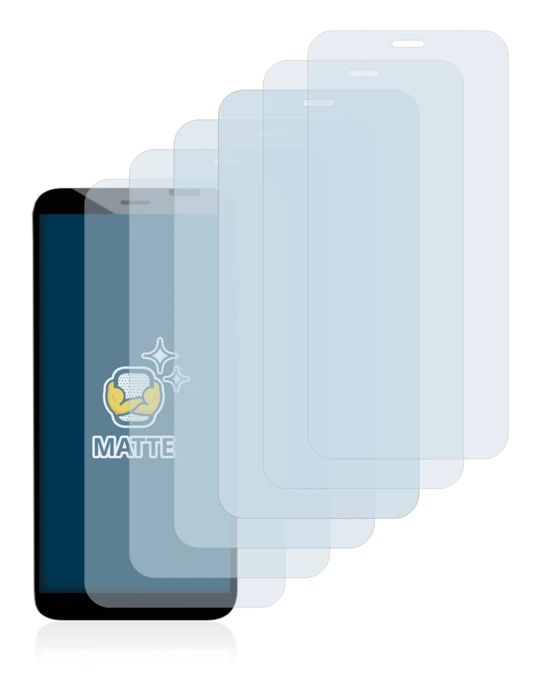 Image de l'appareil Pine64 PinePhone Pro Explorer Edition avec une grande variété de protections d'écran.