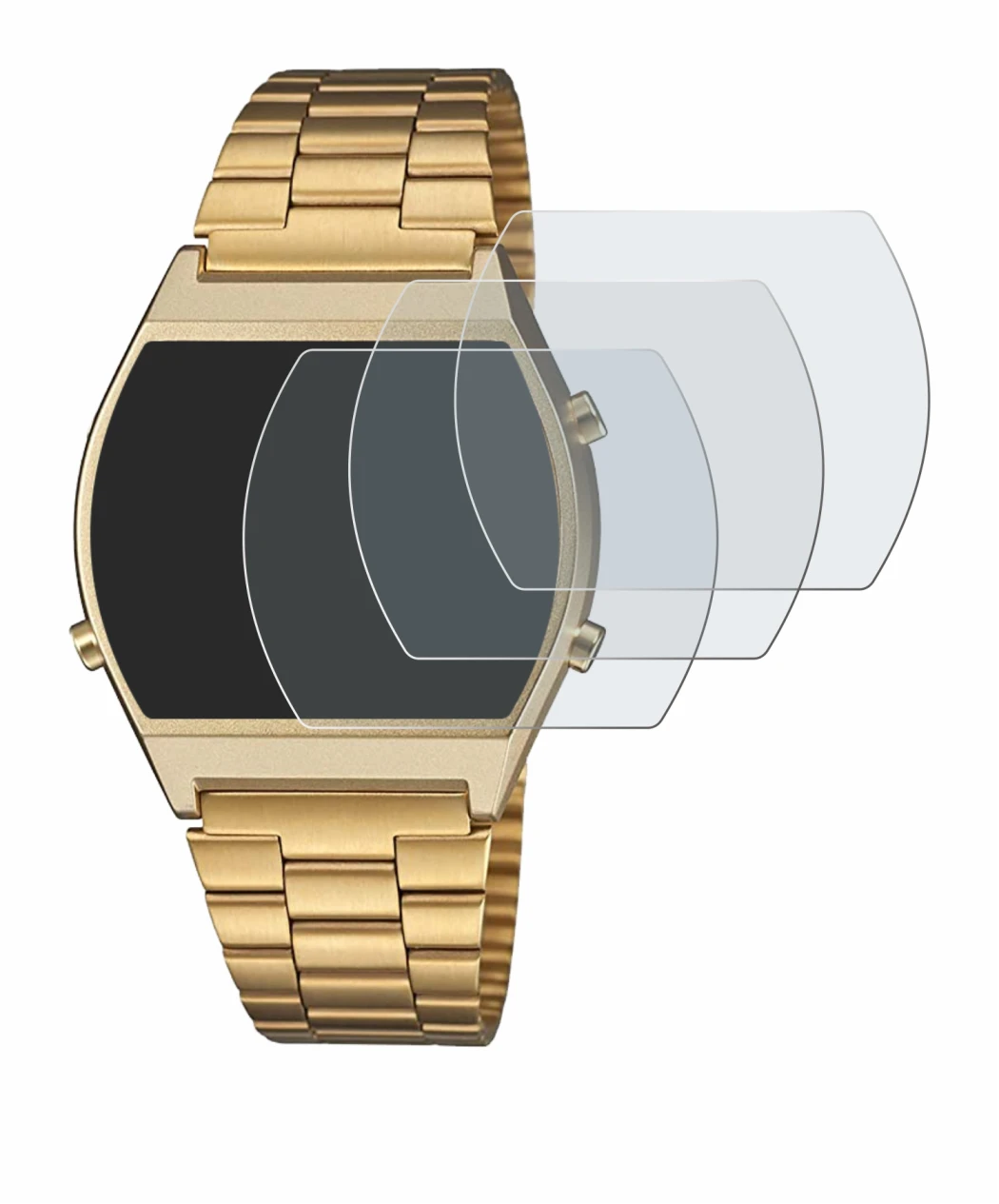 Image de l'appareil Casio Retro B640WB avec une grande variété de protections d'écran.