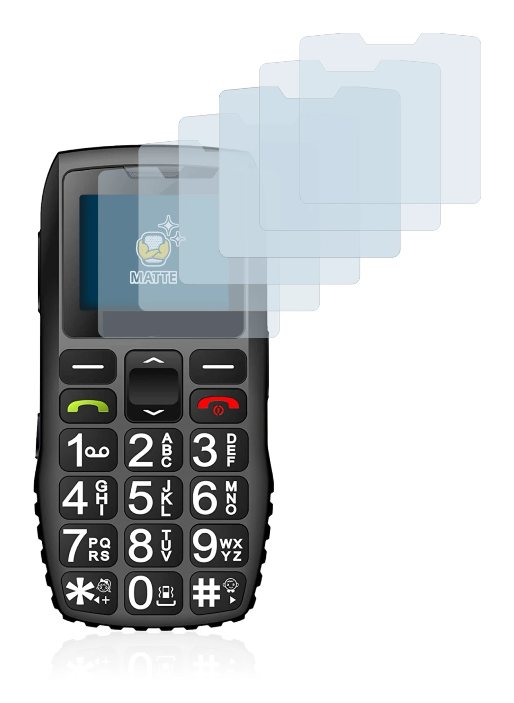 Image de l'appareil artfone C1 Plus avec une grande variété de protections d'écran.