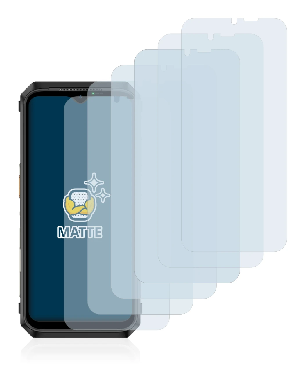 Image de l'appareil Ulefone Power Armor 18T avec une grande variété de protections d'écran.