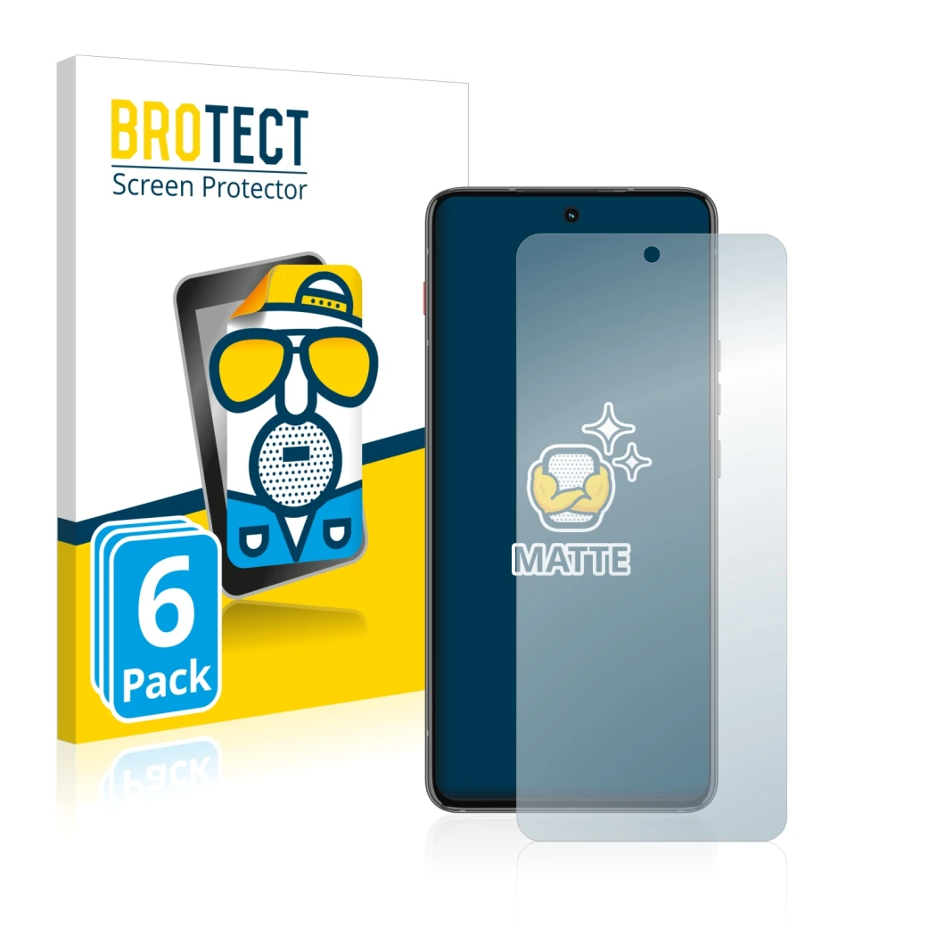 Face avant d’un emballage produit avec le logo de la marque BROTECT. À côté, l’appareil Motorola ThinkPhone est représenté ave