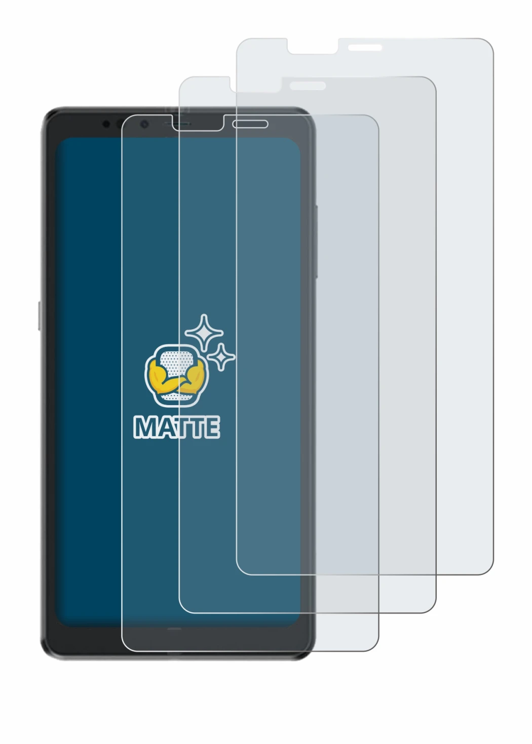 Image de l'appareil Hisense A9 avec une grande variété de protections d'écran.