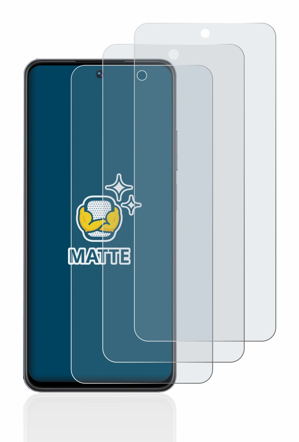 Image de l'appareil realme C55 avec une grande variété de protections d'écran.