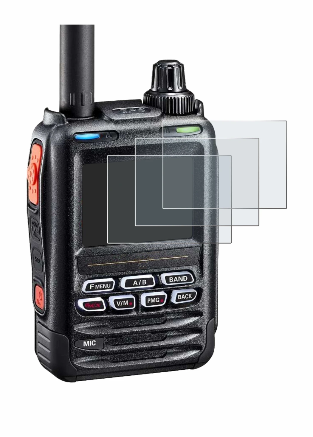 Image de l'appareil Yaesu FT-5DE/DR avec une grande variété de protections d'écran.