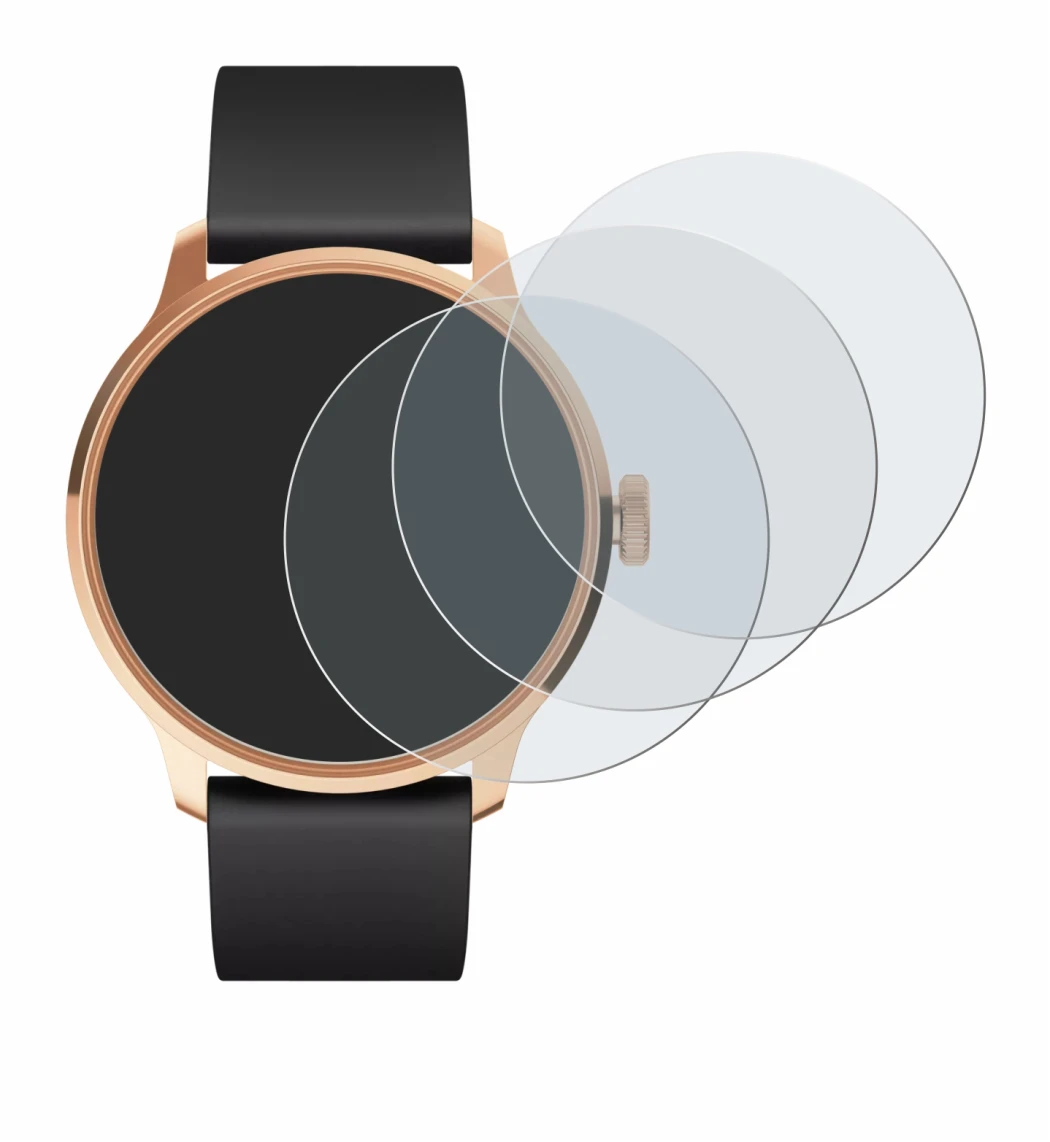 Image de l'appareil Withings ScanWatch Light avec une grande variété de protections d'écran.