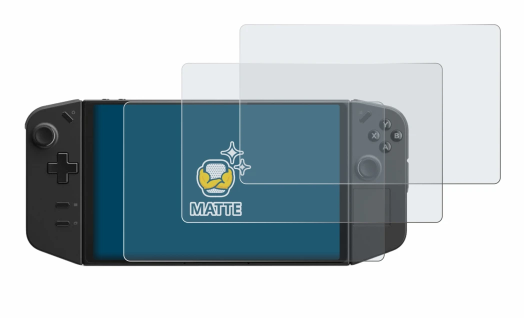 Image de l'appareil Lenovo Legion Go avec une grande variété de protections d'écran.