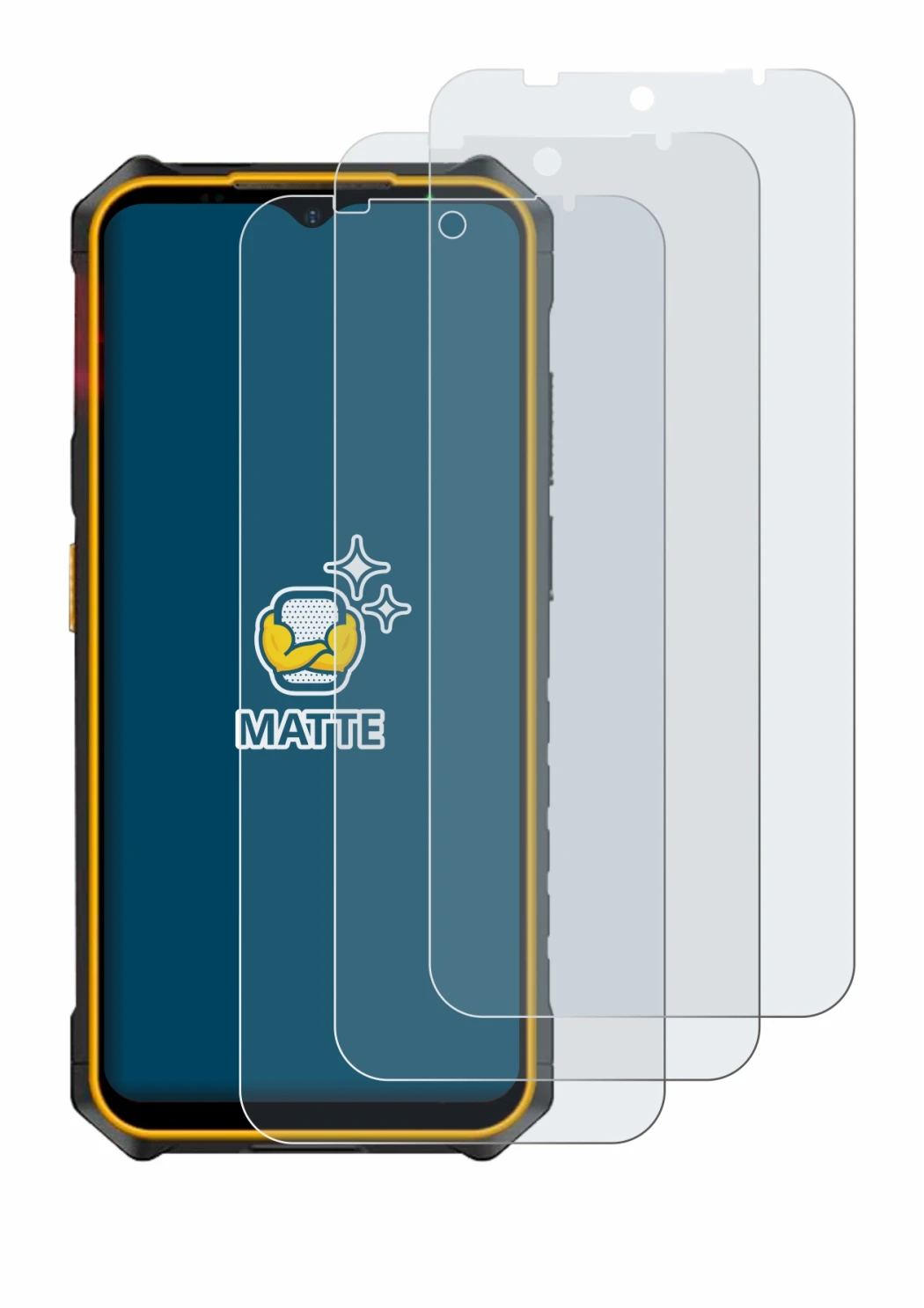 Image de l'appareil Ulefone Armor X13 avec une grande variété de protections d'écran.