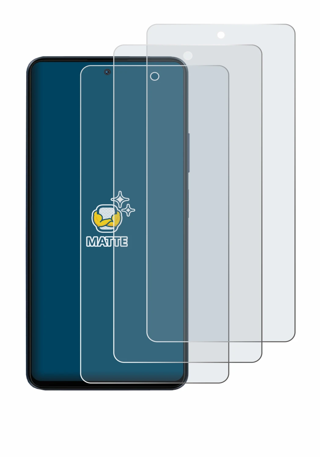Image de l'appareil Blackview Shark 8 avec une grande variété de protections d'écran.