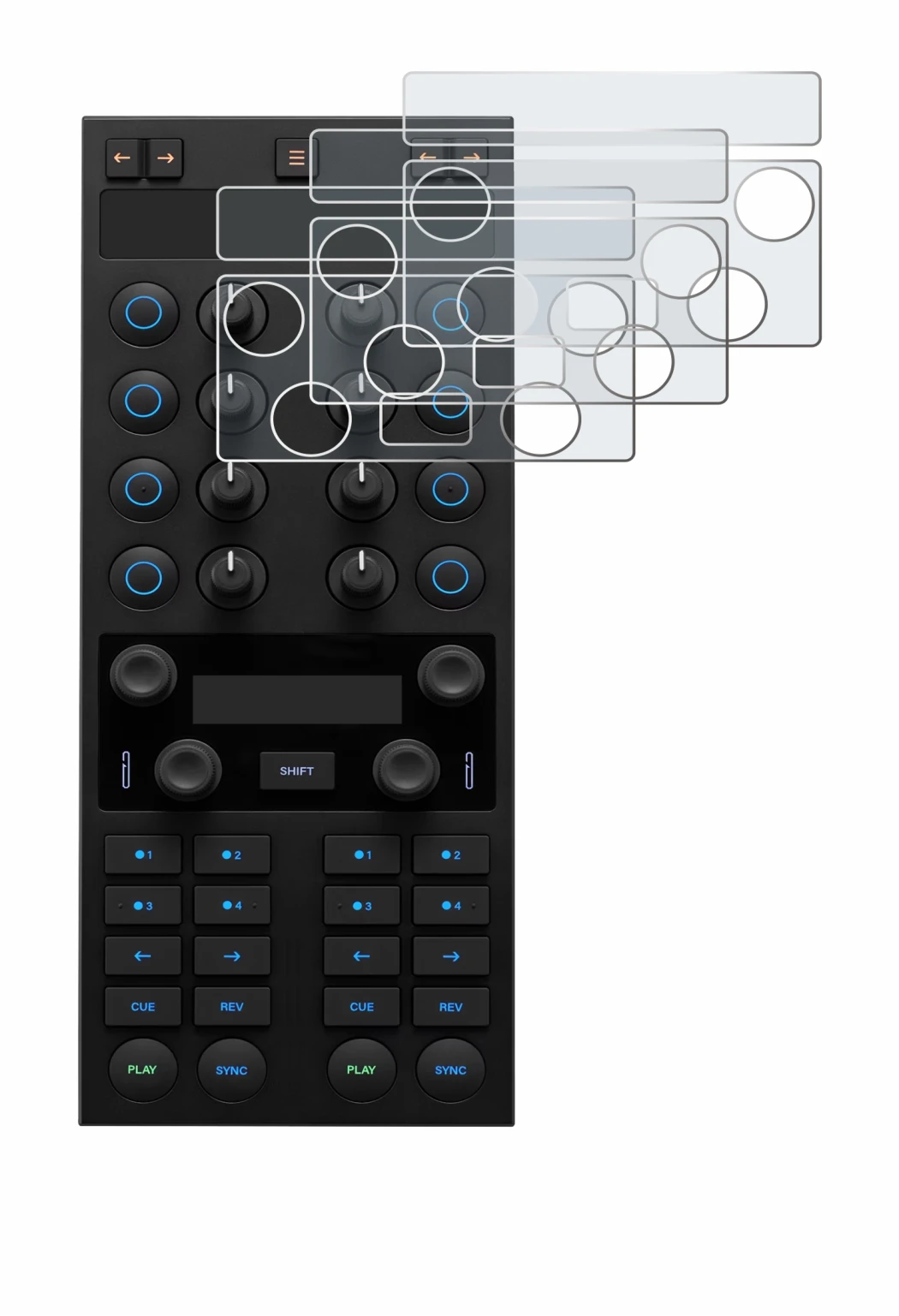 Image de l'appareil Native Instruments Traktor Kontrol X1 MK3 avec une grande variété de protections d'écran.