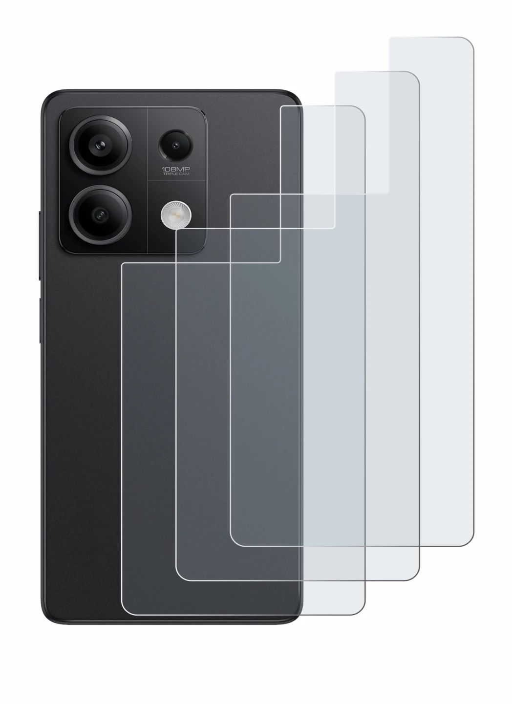 Image de l'appareil Xiaomi Redmi Note 13 Pro 5G (Arrière) avec une grande variété de protections d'écran.